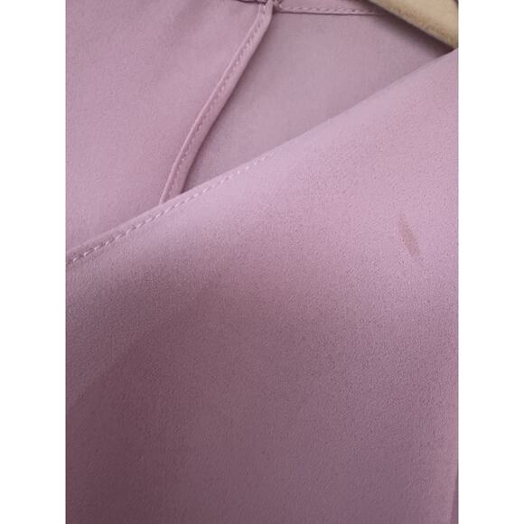 BCBG MAXAZRIA Sz 0 Pink Ruffle Cascade V-Neck Front Slit Gown $298 Bride’s Maid - Picture 15 of 16